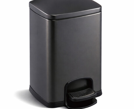 Kosz pedałowy PREMIUM prostokątny 20 L, soft close / czarny mat
