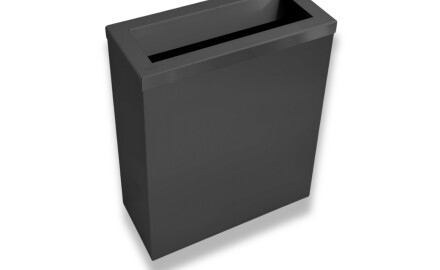 Kosz na śmieci 25L, pokrywa z otworem wrzutowym/ stal nierdzewna czarny mat