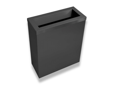 Kosz na śmieci 25L, pokrywa z otworem wrzutowym/ stal nierdzewna czarny mat