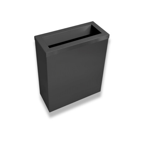 Kosz na śmieci 25L, pokrywa z otworem wrzutowym/ stal nierdzewna czarny mat #1