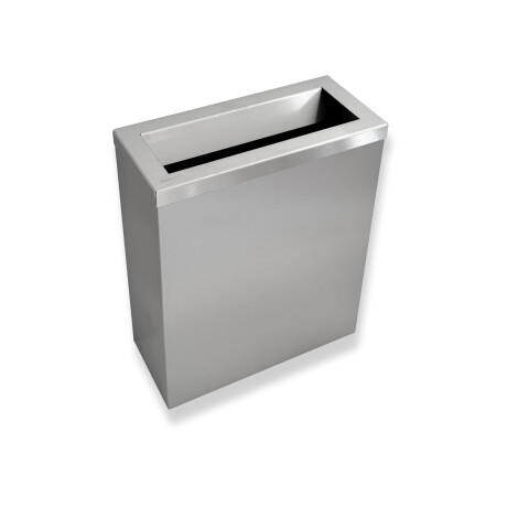 Kosz na śmieci 25L, pokrywa z otworem wrzutowym/ stal nierdzewna szczotkowana #1