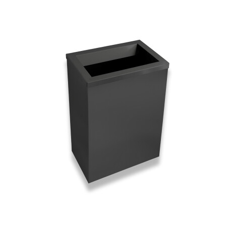 Kosz na śmieci 50L, pokrywa z otworem wrzutowym/ stal nierdzewna czarny mat #1