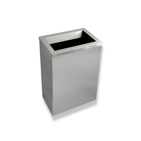 Kosz na śmieci 50L, pokrywa z otworem wrzutowym/ stal nierdzewna szczotkowana #1