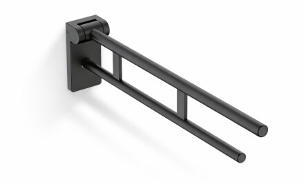 Poręcz wspomagająca dla osób z niepełnosprawnościami Ø32 uchylna PREMIUM - 80 cm/ stal nierdzewna czarny mat