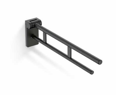 Poręcz wspomagająca dla osób z niepełnosprawnościami Ø32 uchylna PREMIUM - 80 cm/ stal nierdzewna czarny mat