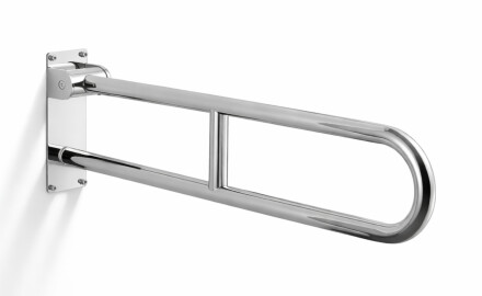 Poręcz wspomagająca dla osób z niepełnosprawnościami Ø32 łukowa uchylna STANDARD - 80 cm/ stal nierdzewna polerowana
