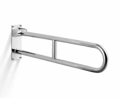 Poręcz wspomagająca dla osób z niepełnosprawnościami Ø32 łukowa uchylna STANDARD - 80 cm/ stal nierdzewna polerowana