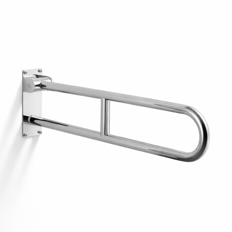Poręcz wspomagająca dla osób z niepełnosprawnościami Ø32 łukowa uchylna STANDARD - 80 cm/ stal nierdzewna polerowana #1