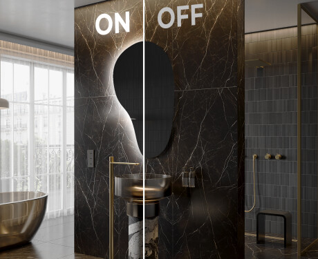 Lustro LED nieregularne z oświetleniem na ścianę S222 #3