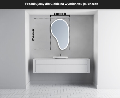 Lustro LED nieregularne z oświetleniem na ścianę S222 #4