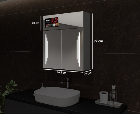 Szafka łazienkowa z lustrem Smart LED - L27 Sarah 66,5 x 72cm #3