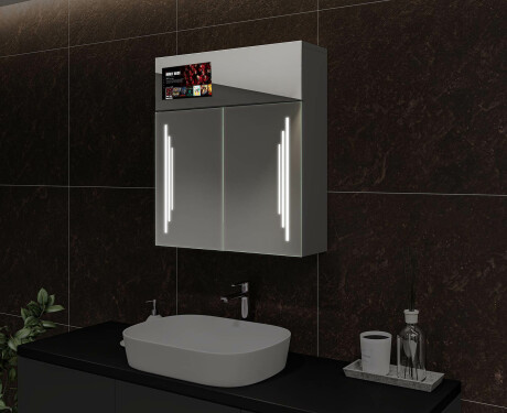 Szafka łazienkowa z lustrem Smart LED - L27 Sarah 66,5 x 72cm #7