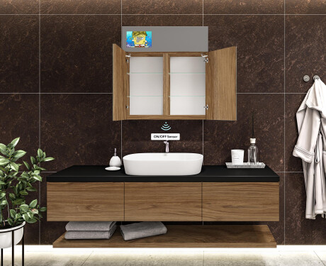 Szafka łazienkowa z lustrem Smart LED - L27 Sarah 66,5 x 72cm #9