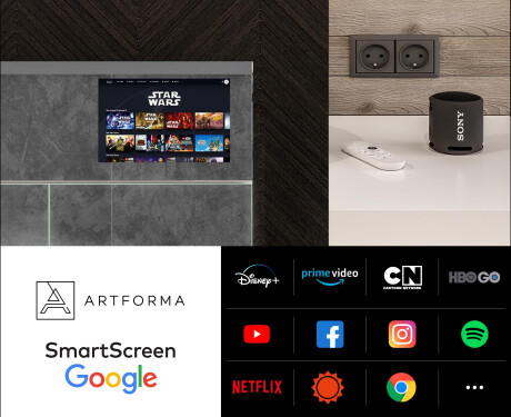 Szafka łazienkowa z lustrem Smart LED - L55 Sarah 66,5 x 72cm #5