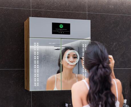 Szafka łazienkowa z lustrem Smart LED - L55 Sarah 66,5 x 72cm #8