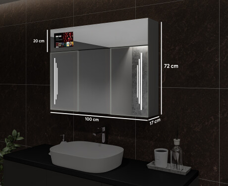 Szafka łazienkowa z lustrem Smart LED - L27 Sarah 100 x 72cm #3