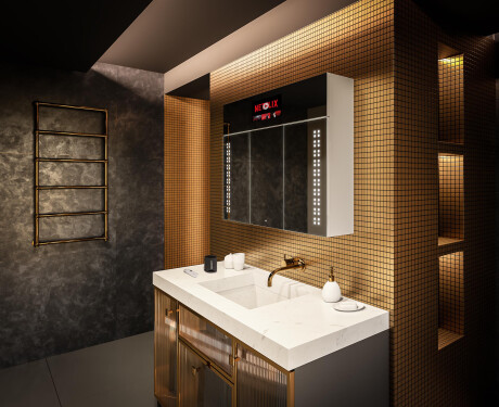 Szafka łazienkowa z lustrem Smart LED - L55 Sarah 100 x 72cm #12