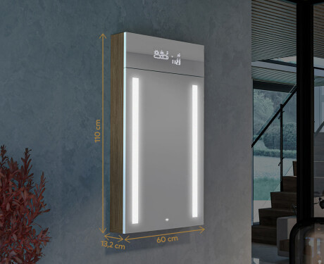 Szafka Do Przedpokoju Wisząca z Lustrem LED Amelia 60 x 110cm #2