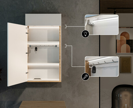 Szafka Do Przedpokoju Wisząca z Lustrem LED Amelia 60 x 110cm #6