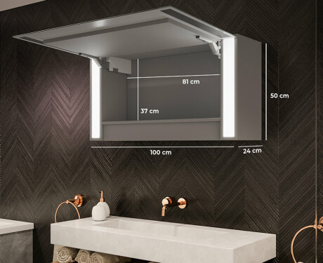 Szafka łazienkowa z lustrem LED Sofia 100 x 50cm #2