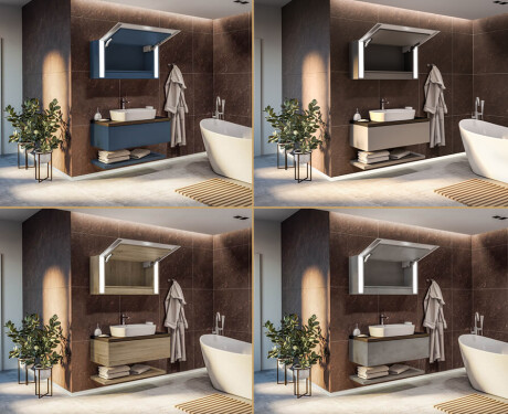 Wisząca szafka łazienkowa z lustrem podświetlana Sofia 100x50cm #4