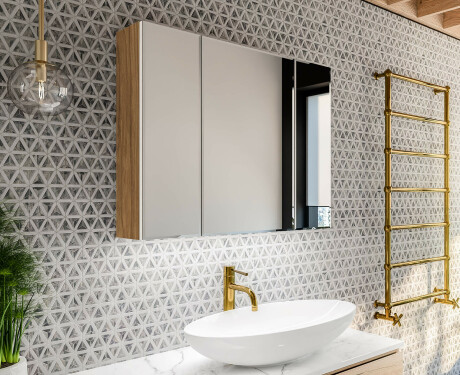 Szafka łazienkowa z Lustrem LED Wisząca - Clara 70 x 60cm