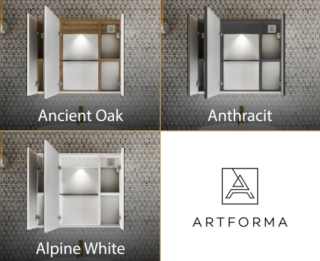 Szafka łazienkowa z Lustrem LED Wisząca - Clara 70 x 60cm #3