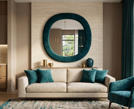 Designerskie lustro tapicerowane - Velora Arco