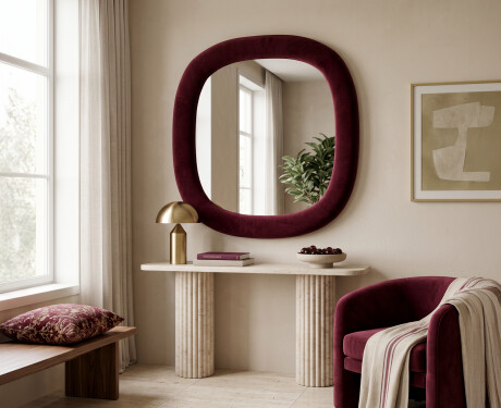 Designerskie lustro tapicerowane - Velora Arco #3
