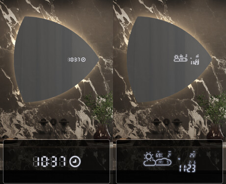 Lustro LED nieregularne z oświetleniem na ścianę T221 #7