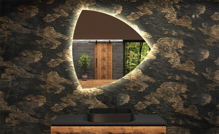 Lustro LED nieregularne z oświetleniem na ścianę T221