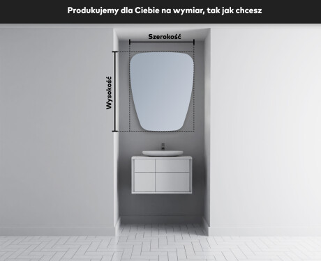 Lustro nieregularne podświetlane dekoracyjne LED Z221 #3
