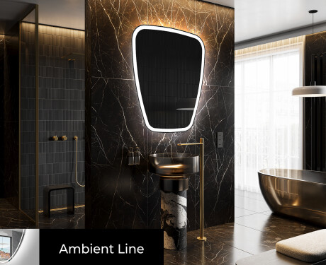 Lustro nieregularne podświetlane dekoracyjne LED Z222