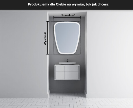 Lustro nieregularne podświetlane dekoracyjne LED Z222 #3