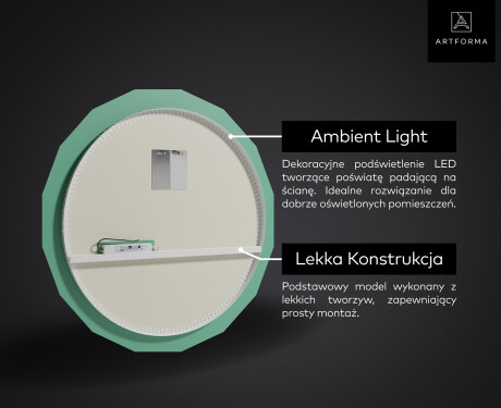 Okrągłe Lustro Łazienkowe Podświetlane LED193 #4