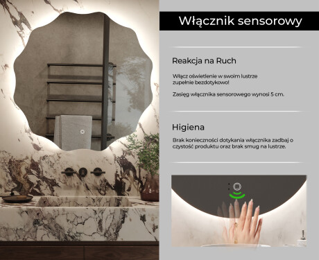 Okrągłe Lustro Łazienkowe Podświetlane LED193 #10