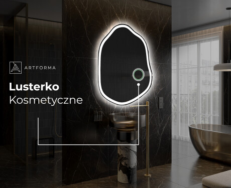 Lustro asymetryczne łazienkowe podświetlane LED E222 #5