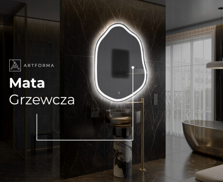 Lustro asymetryczne łazienkowe podświetlane LED E222 #9