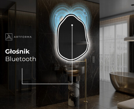 Lustro LED nieregularne z oświetleniem na ścianę E223 #6