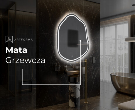 Lustro LED nieregularne z oświetleniem na ścianę E223 #9