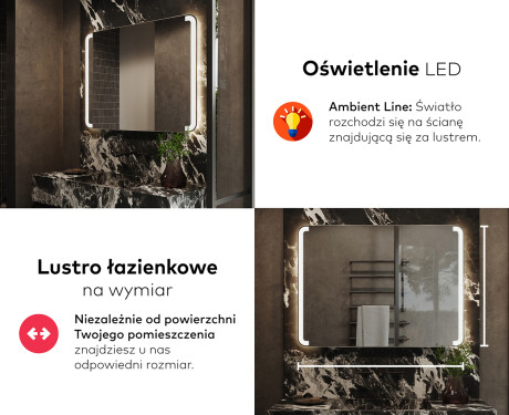 Lustro Łazienkowe Podświetlane LED144 #5