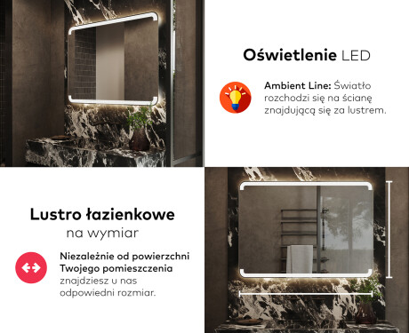Lustro Łazienkowe Podświetlane LED145 #5