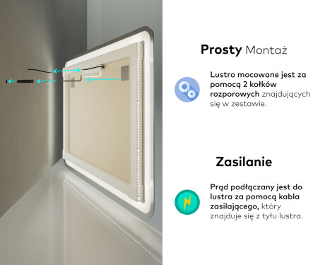 Lustro Łazienkowe Podświetlane LED148 #10