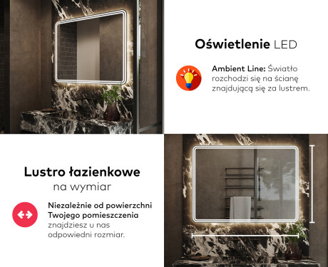 Lustro Łazienkowe Podświetlane LED148 #5